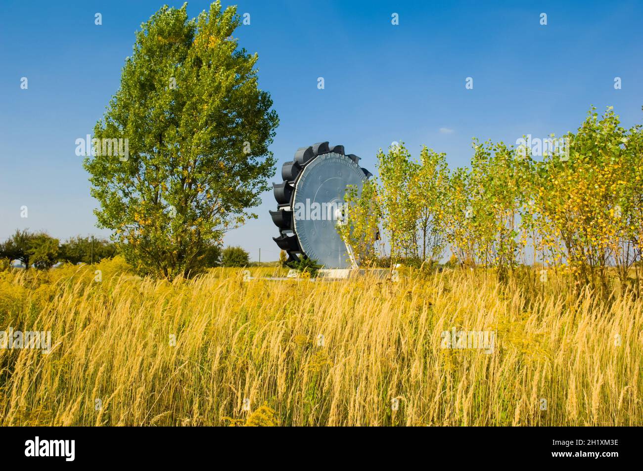 Brown coal mine construction and the paddle wheel of a bucket wheel
