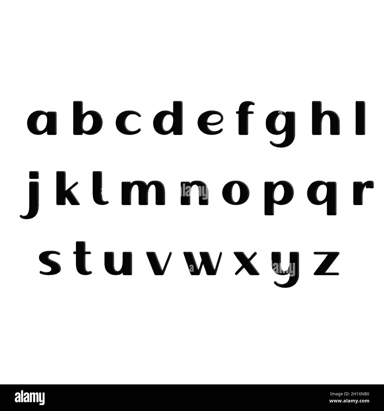 Alphabet letters A to Z written with a brush on a white background ...