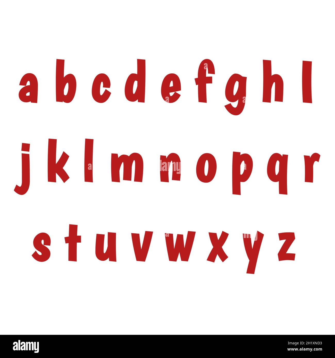 Alphabet letters A to Z written with a brush on a white background ...
