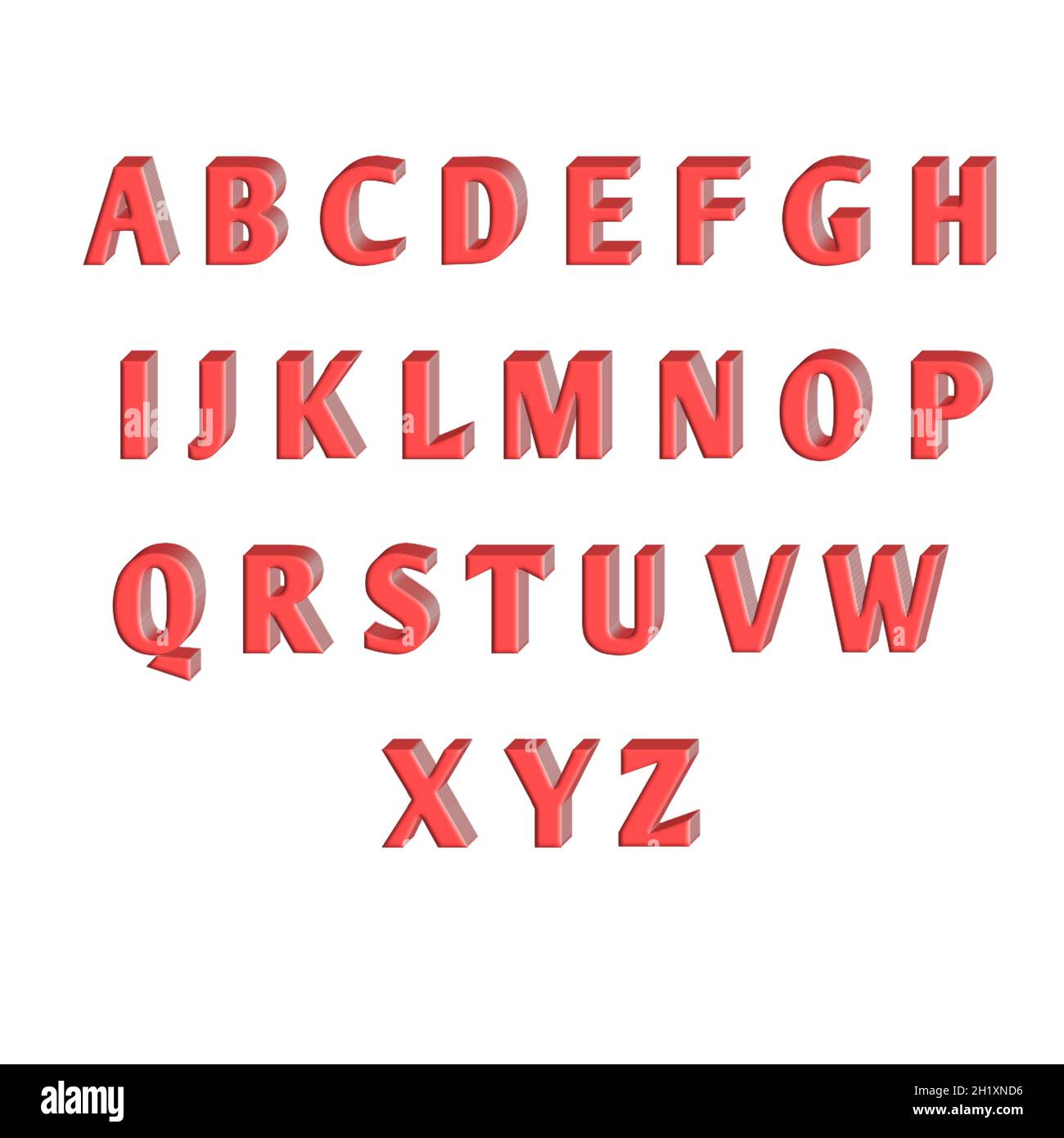 Alphabet letters A to Z written with a brush on a white background 3d Stock Photo Alamy