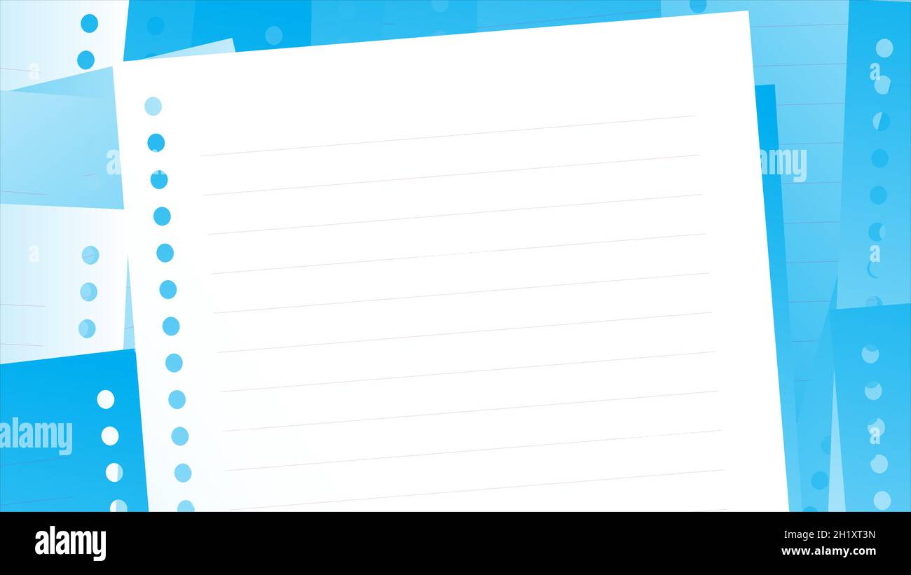 Blank spiral notepad notebook with lines. School notepad notebook in flat design Isolated. Vector illustration. Stock Vector
