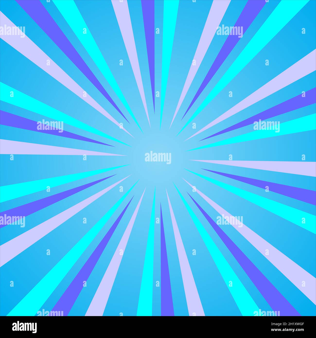 Sunlight abstract background. blue color burst background. Vector
