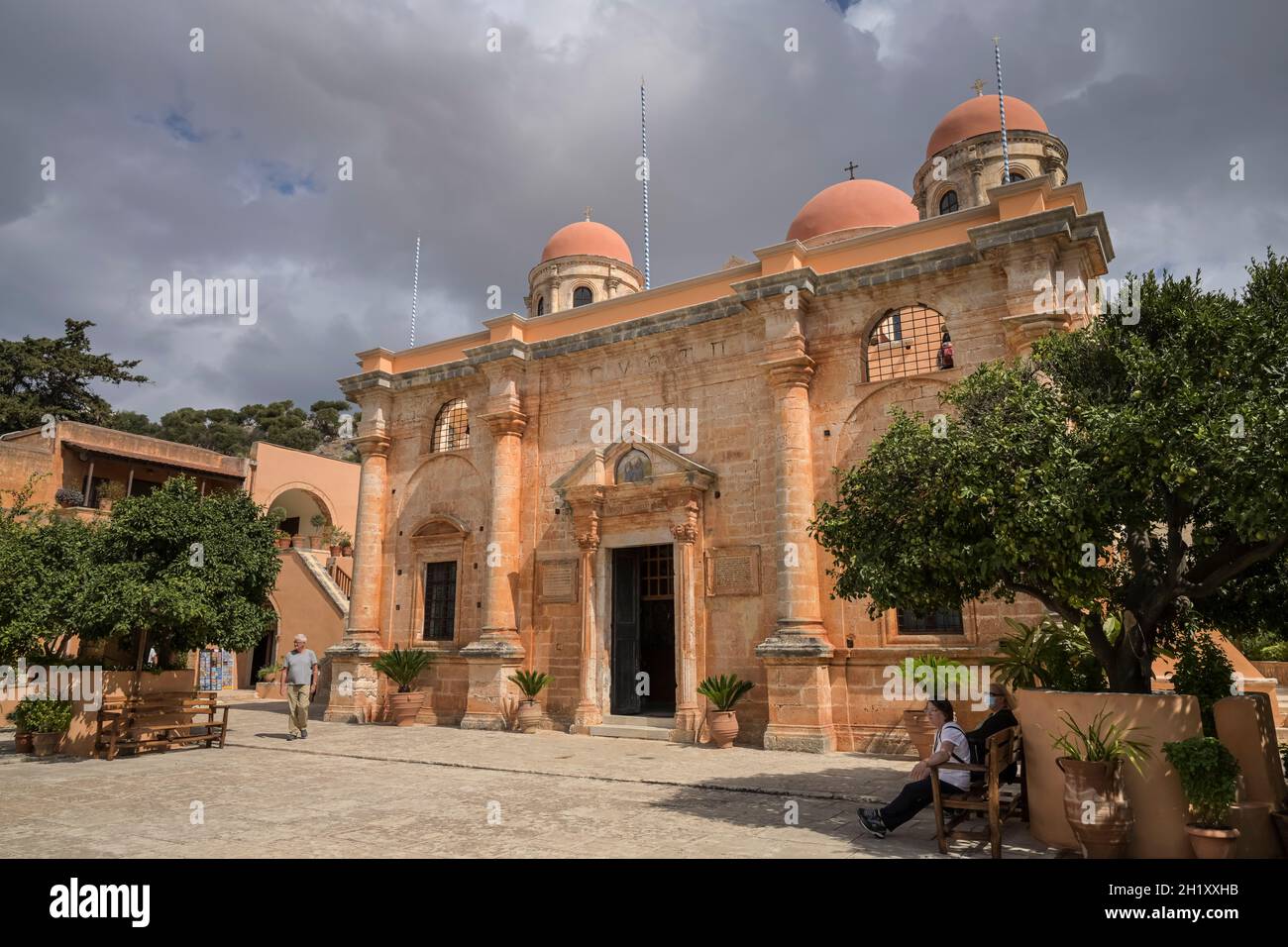 Klosterkirche, Agia Triada Kloster, Kreta, Griechenland Stock Photo