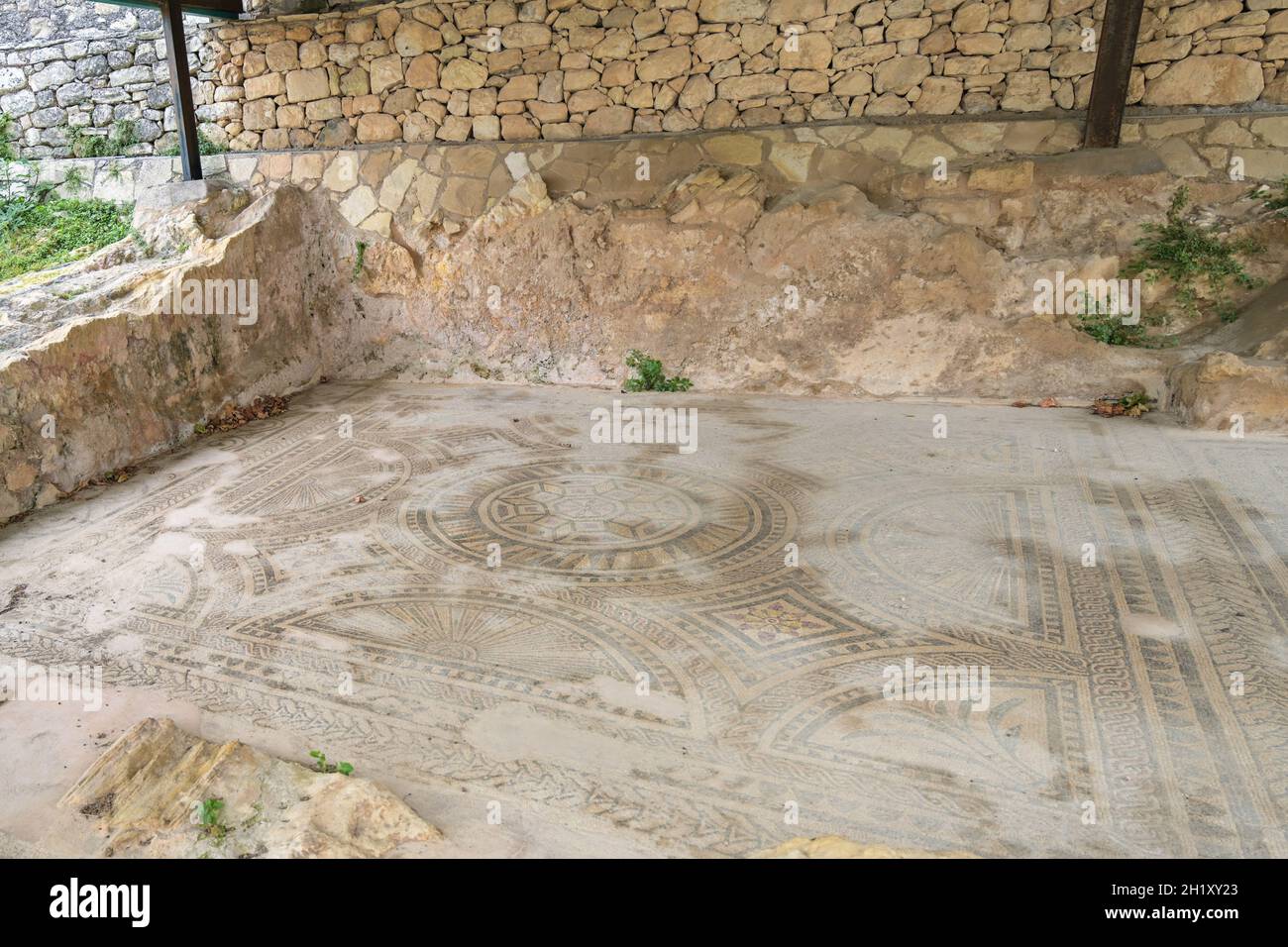 Lappa Mosaike, Bergdorf Argiroupoli, Kreta, Griechenland Stock Photo