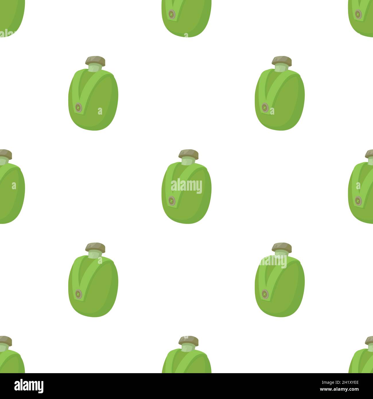 Camp water bottle pattern seamless background texture repeat wallpaper geometric vector Stock Vector