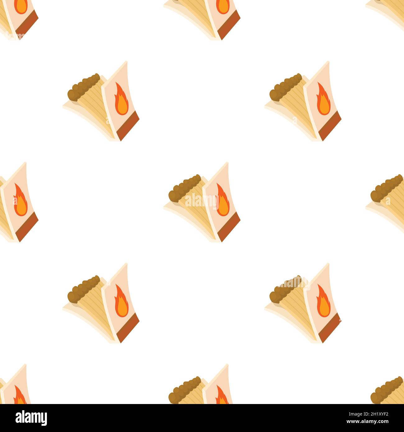 Box of matches pattern seamless background texture repeat wallpaper geometric vector Stock Vector