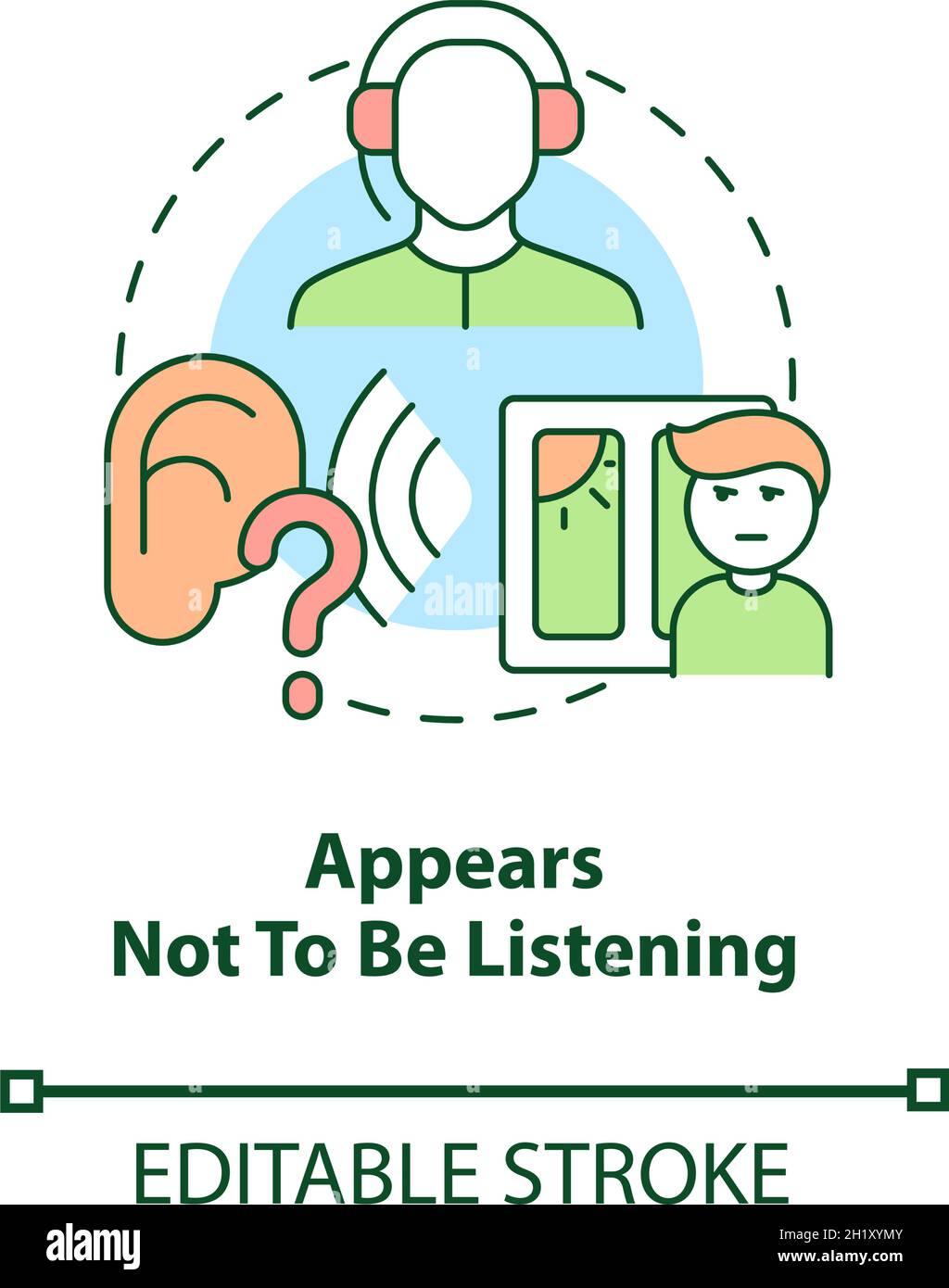 Not listening illustration Stock Vector Images - Alamy