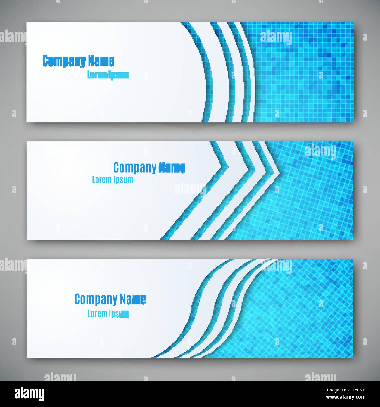 Set of three banners, abstract headers, vector illustration Stock ...