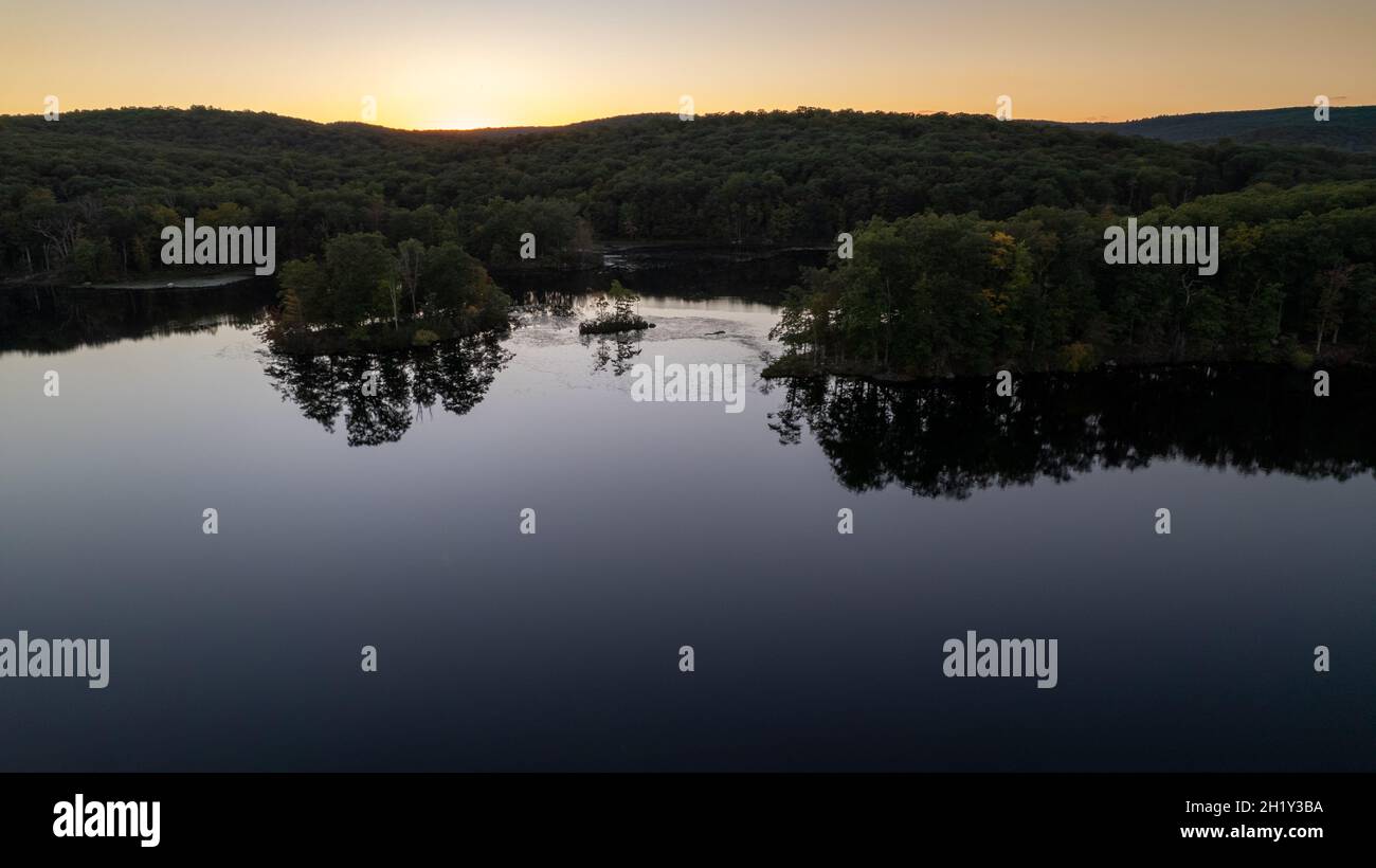 Lake under the sky in Tuxedo, New York Stock Photo Alamy