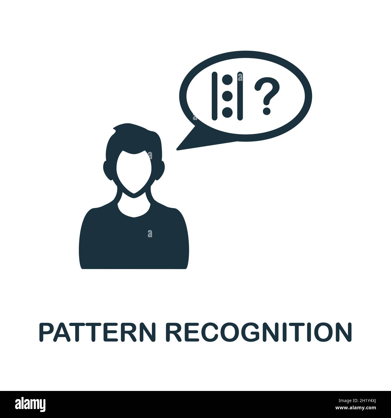 Pattern Recognition icon. Monochrome sign from cognitive skills collection. Creative Pattern Recognition icon illustration for web design Stock Vector