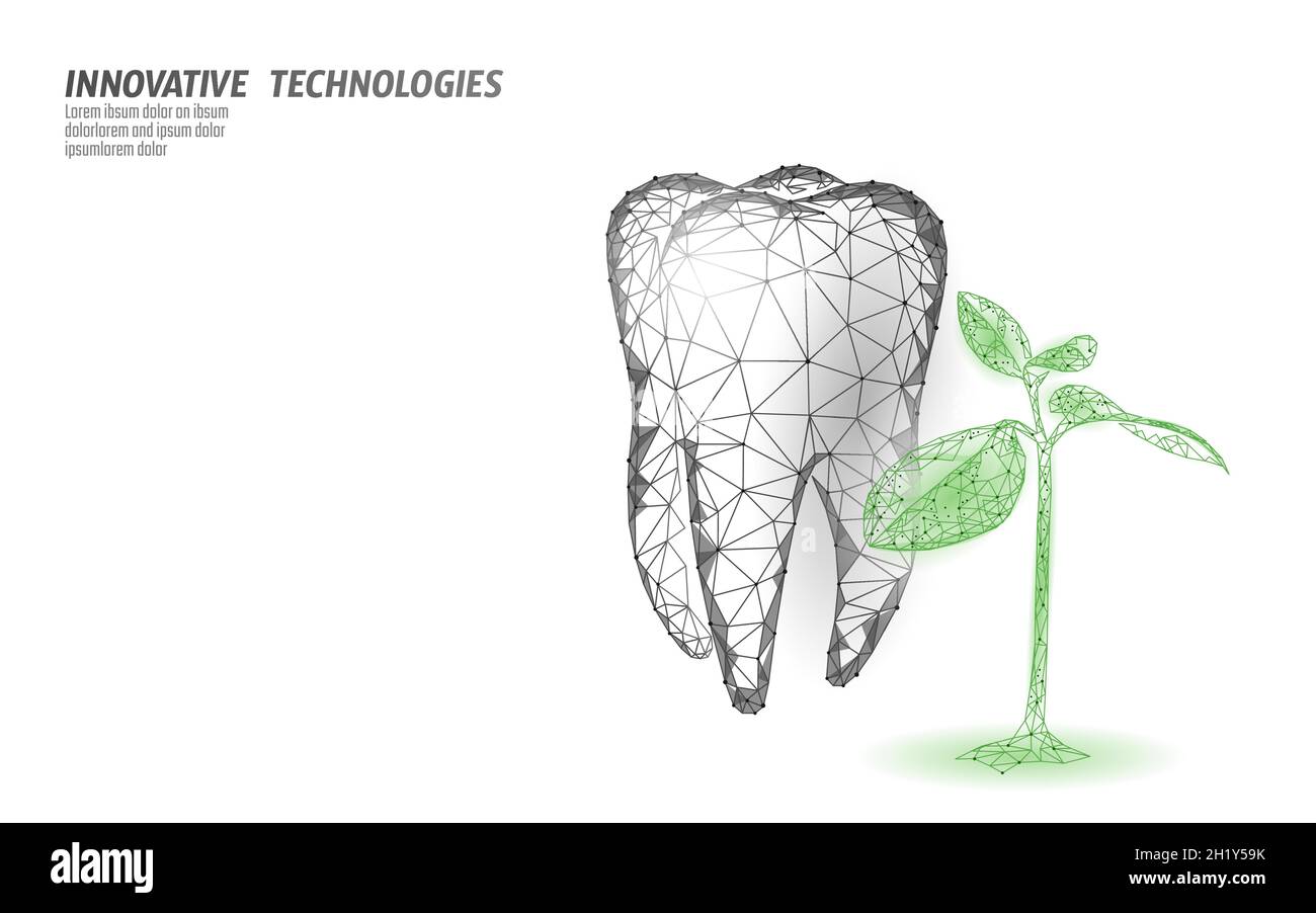 Natural dental probiotics concept with healthy tooth enamel