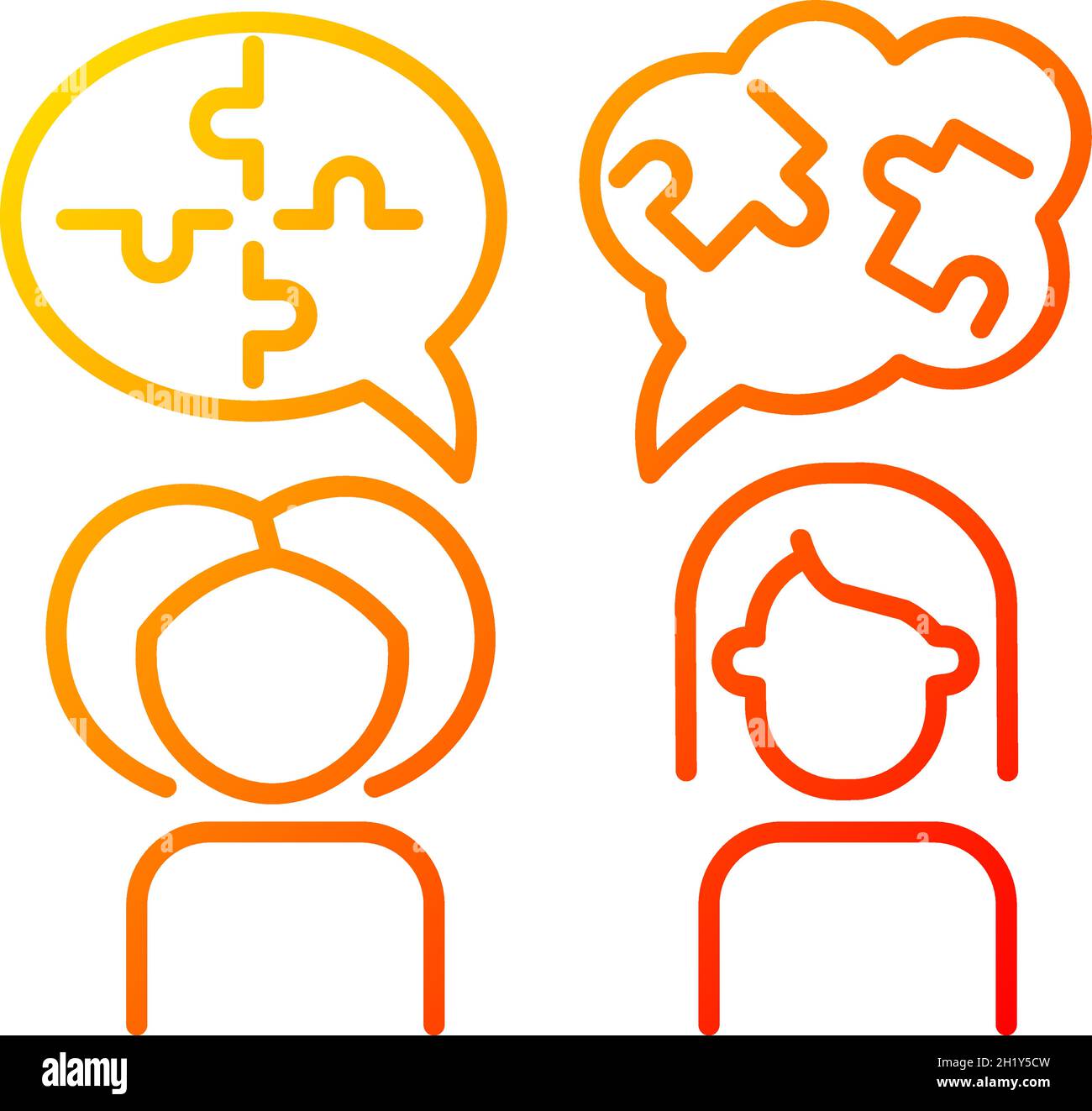 Psychotherapy gradient linear vector icon Stock Vector