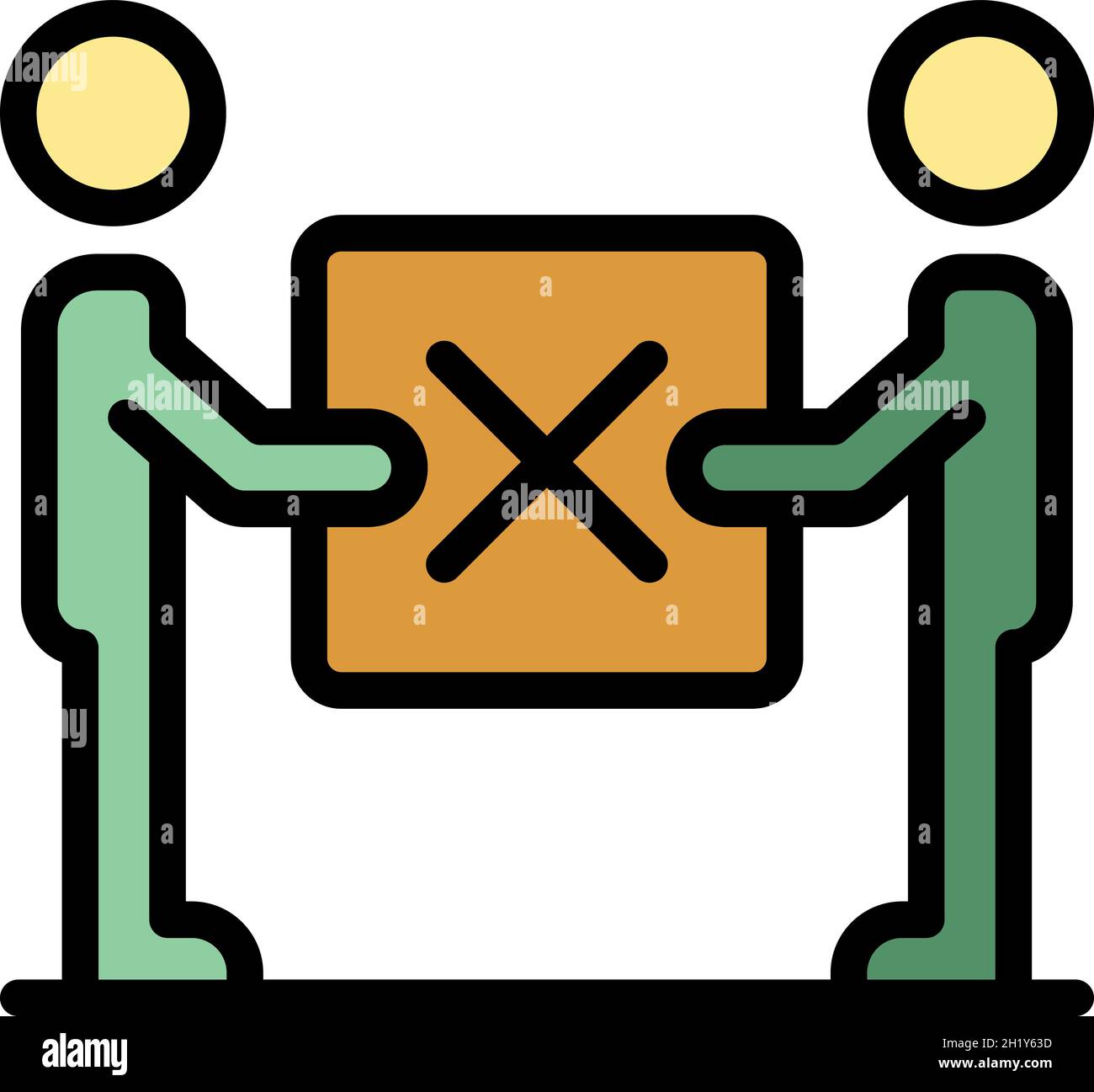Home relocation icon. Outline home relocation vector icon color flat ...