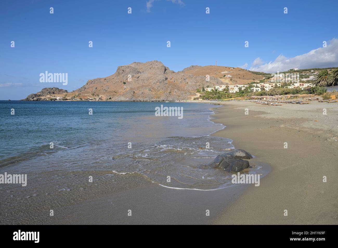 Strand Damnoni Beach, Südküste, Kreta, Griechenland Stock Photo