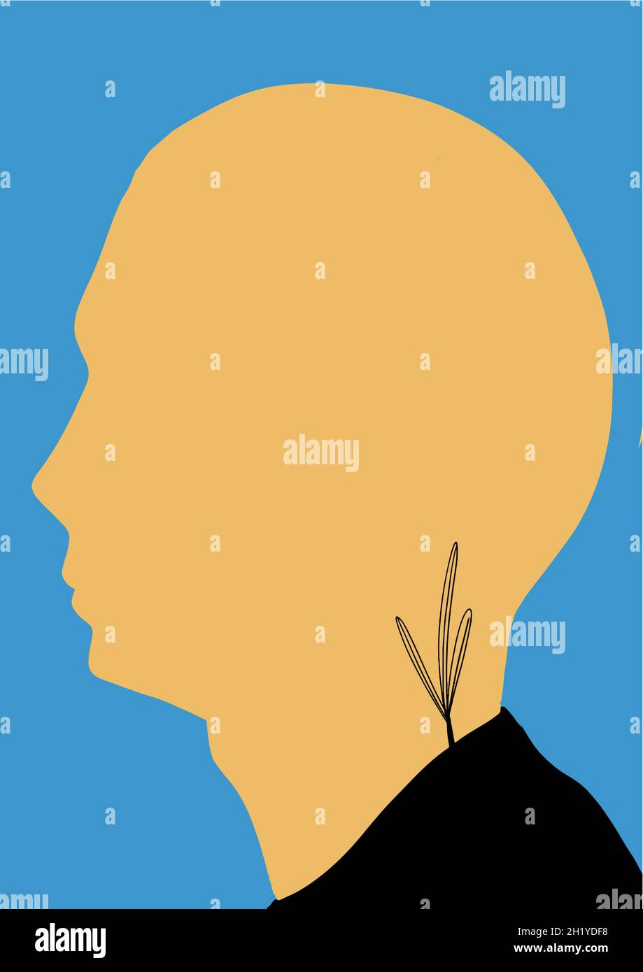 silhouette of a man's head in profile Stock Vector Image & Art - Alamy