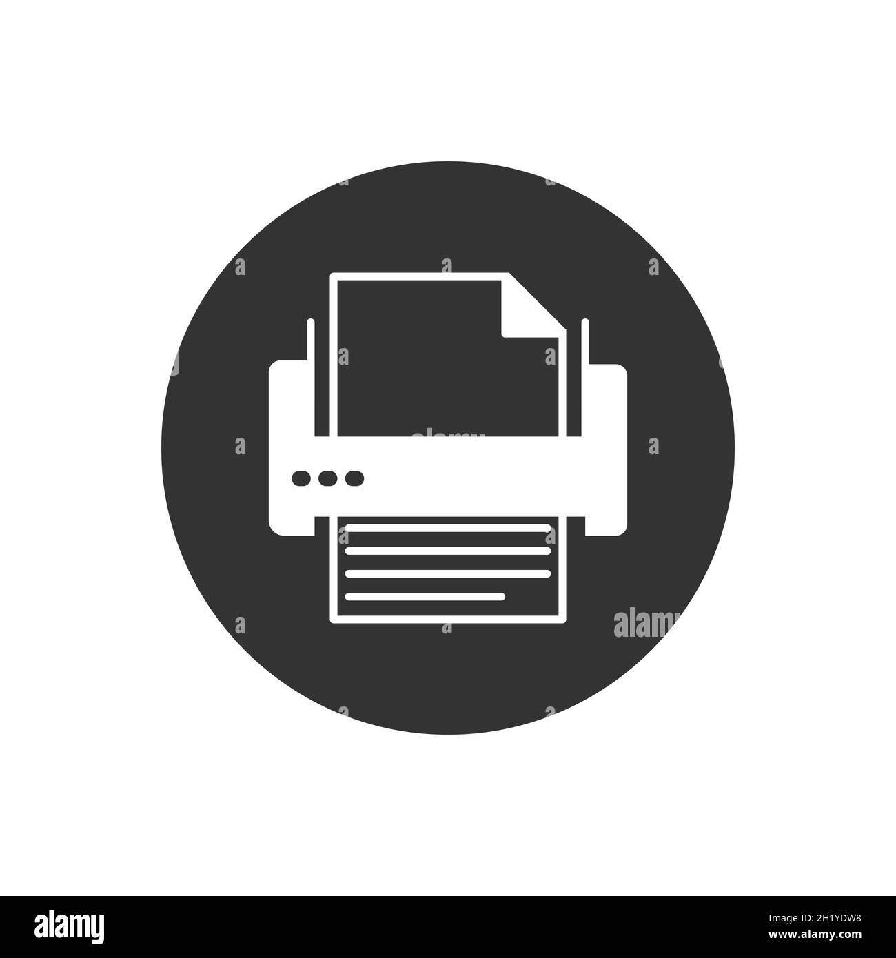 Printer or Fax Related Glyph Icon. Stock Vector