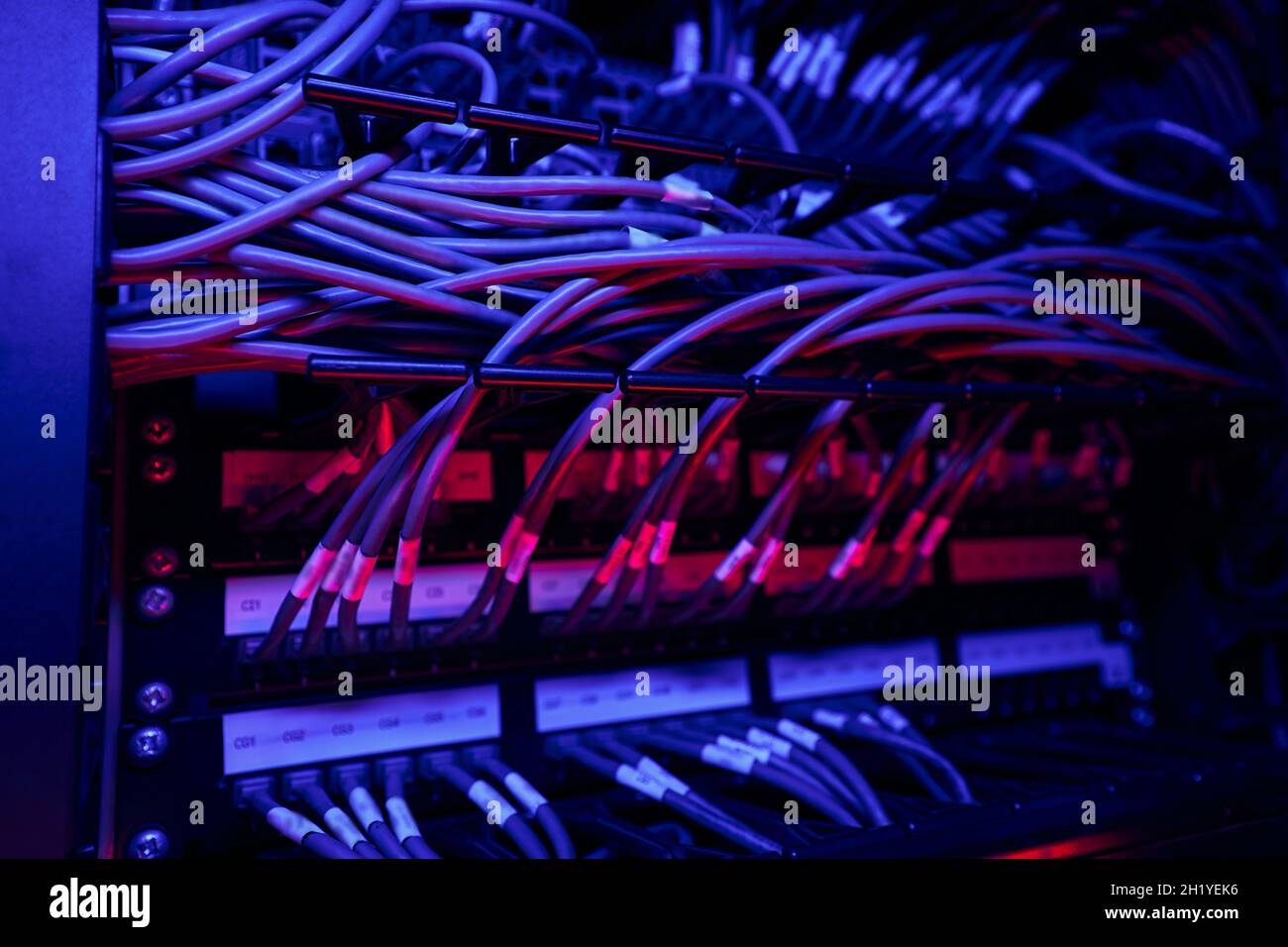 Server rack cable management in data center Stock Photo - Alamy