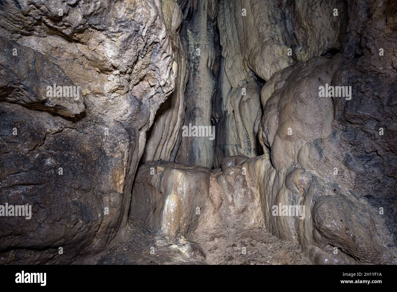 Breathtaking stalactite caves in the Obere Donau Nature Park near Beuron Sigmaringen Stock Photo
