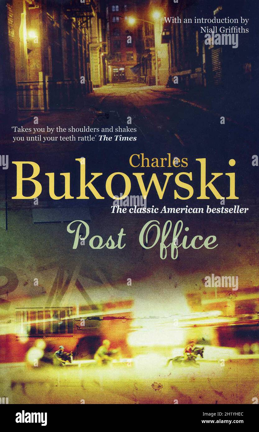 Book cover.'Post Office'  by Charles Bukowski. Stock Photo