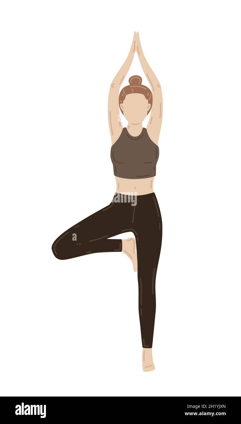 Joga Poses stock illustration. Illustration of shape, graphics - 4356633