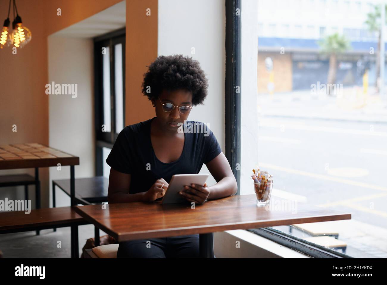 Candid woman browsing internet hi-res stock photography and images - Alamy