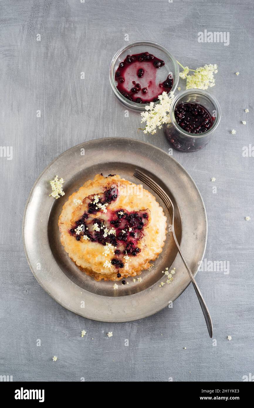 Elderberry pancakes hires stock photography and images Alamy
