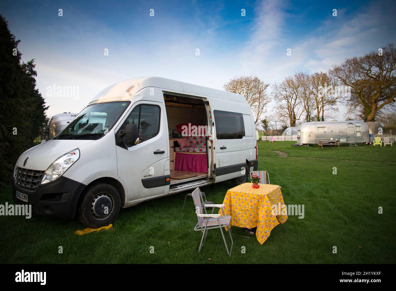 Renault Master Self Build Camper Conversion Stock Photo