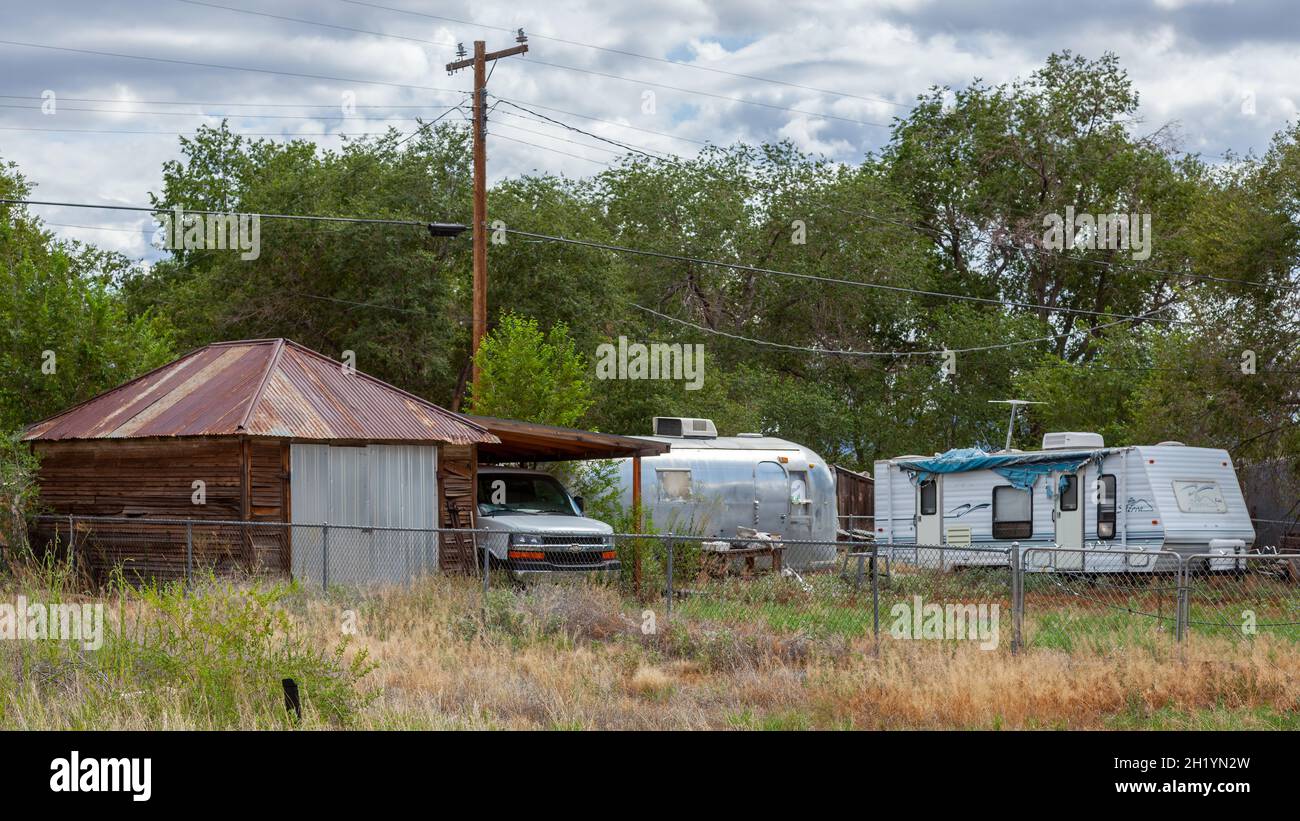 SELIGMAN, ARIZONA, USA JULY 31 Trailer homes in Seligman Arizona USA on July 31, 2011 Stock