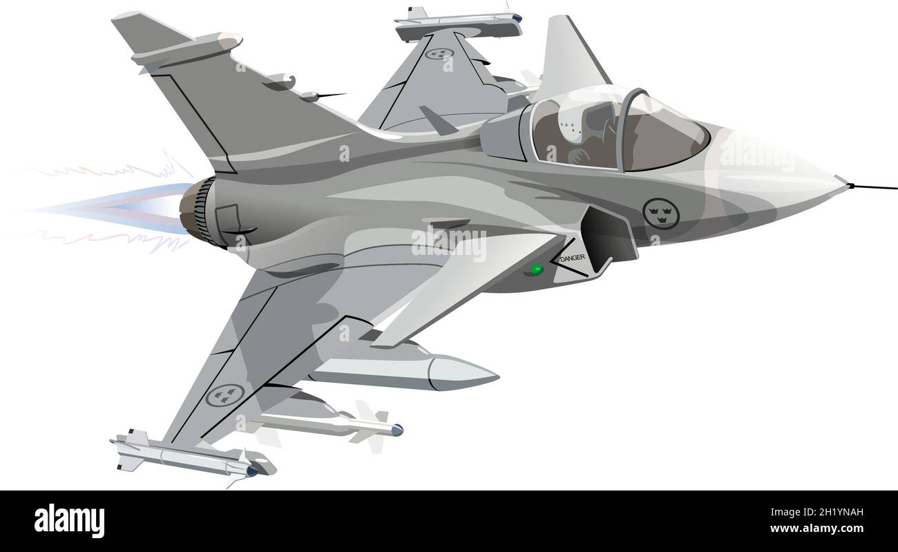 Vector Cartoon Military Jet Fighter Plane. Available EPS-10 vector format  separated by groups and layers for easy edit Stock Vector Image & Art -  Alamy