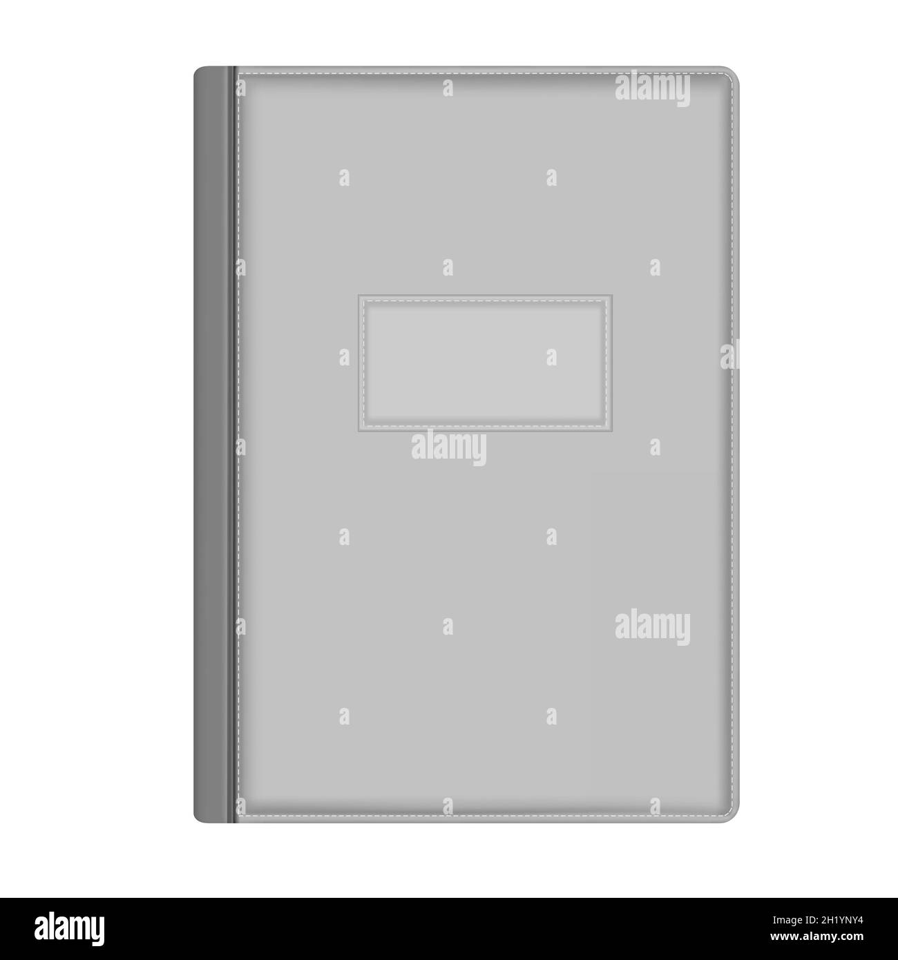Hard cover note book A4 paper format. Closed hardcover diary. Vector mock-up Stock Vector