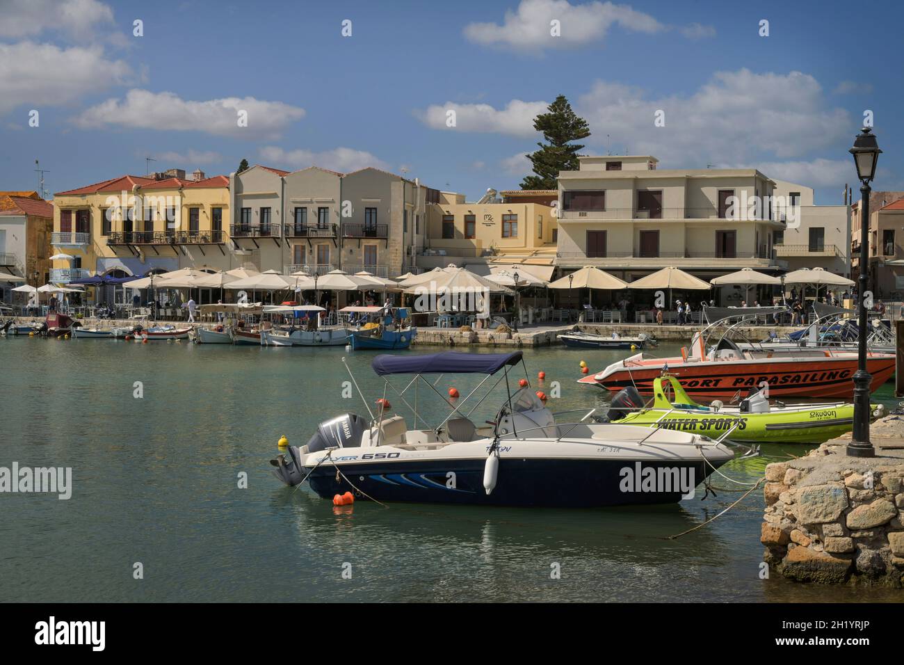 Venezianischer Hafen, Rethymno, Kreta, Griechenland Stock Photo