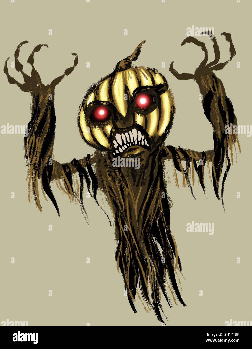 Jack O Lantern ghost illustration Stock Photo - Alamy