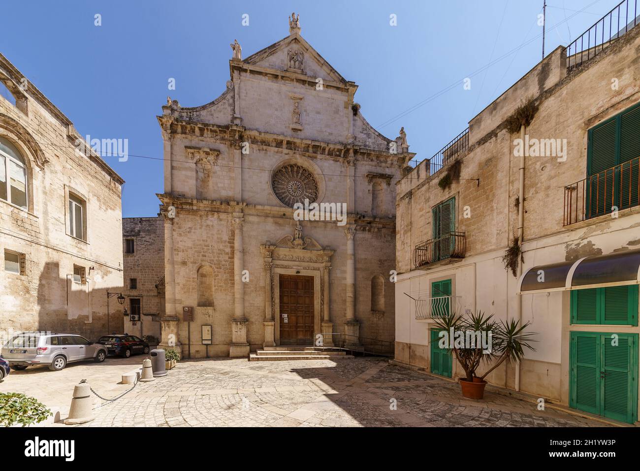 Monopoli, Puglia, Italy June 2021: Rector's Church of of san Domenico Guzmann. Monopoli, Bari, Puglia, Italy Stock Photo