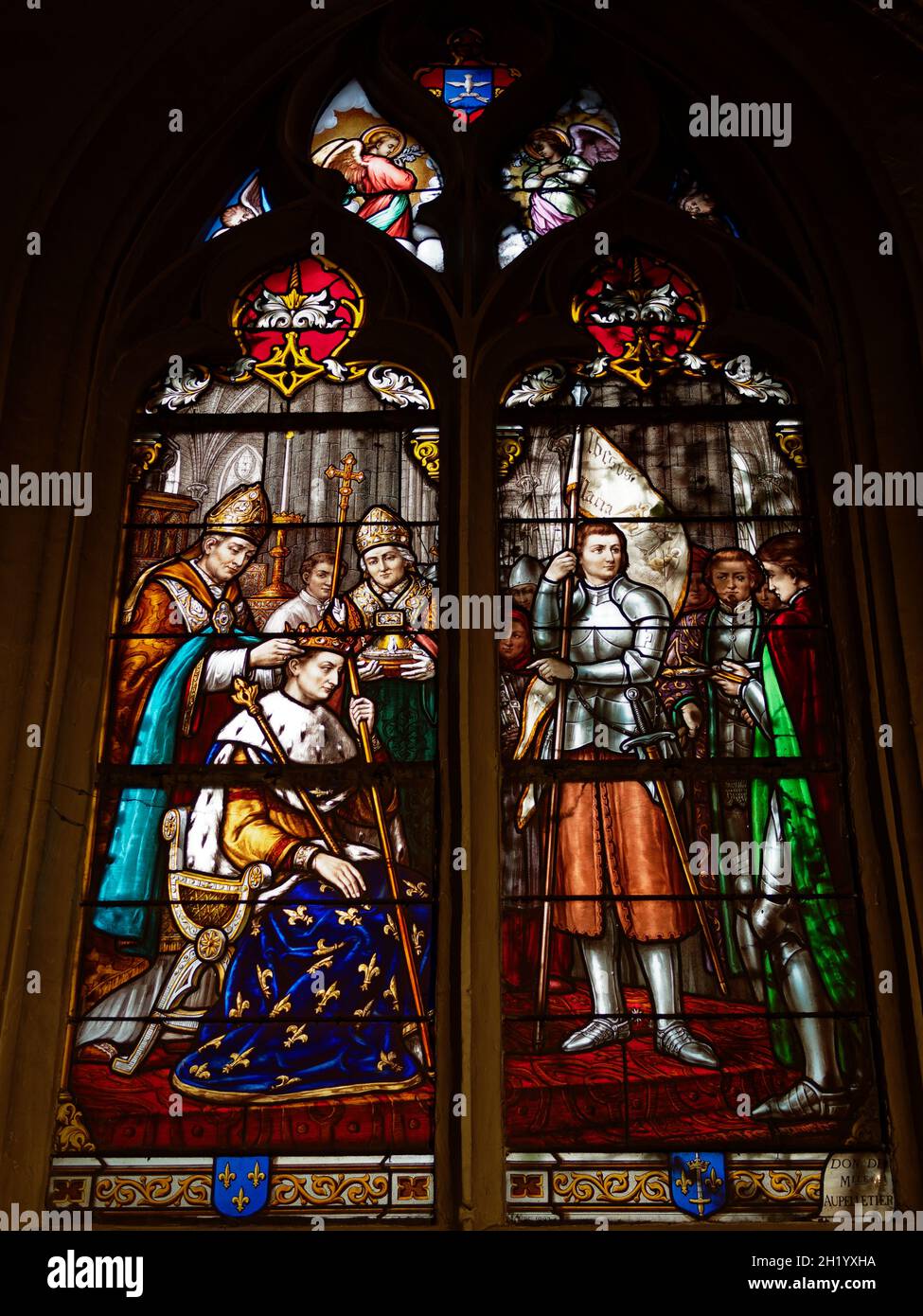 Jeanne d'Arc assiste au couronnement de Charles VII Stock Photo Alamy