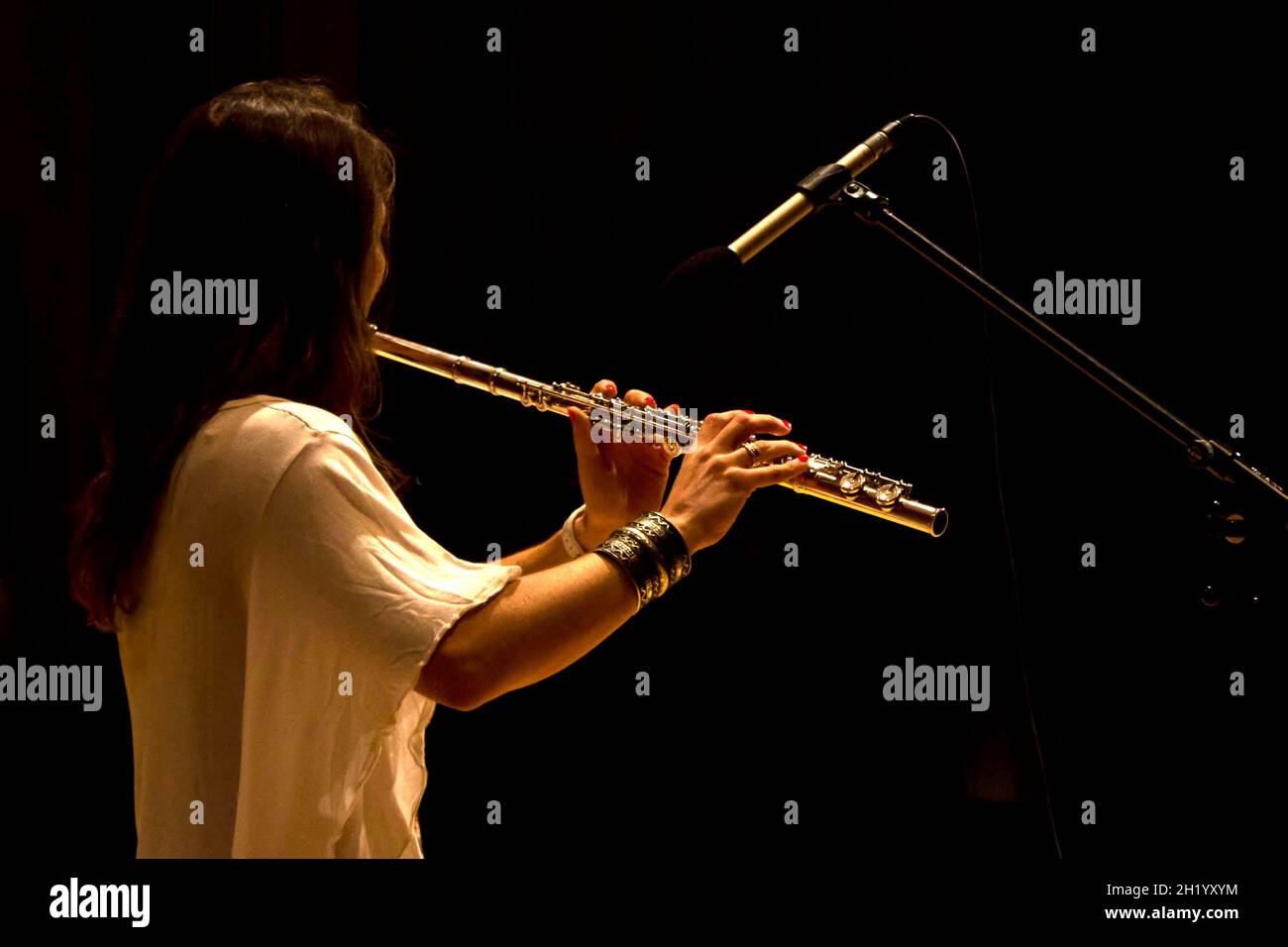 transverse flute playing Stock Photo Alamy