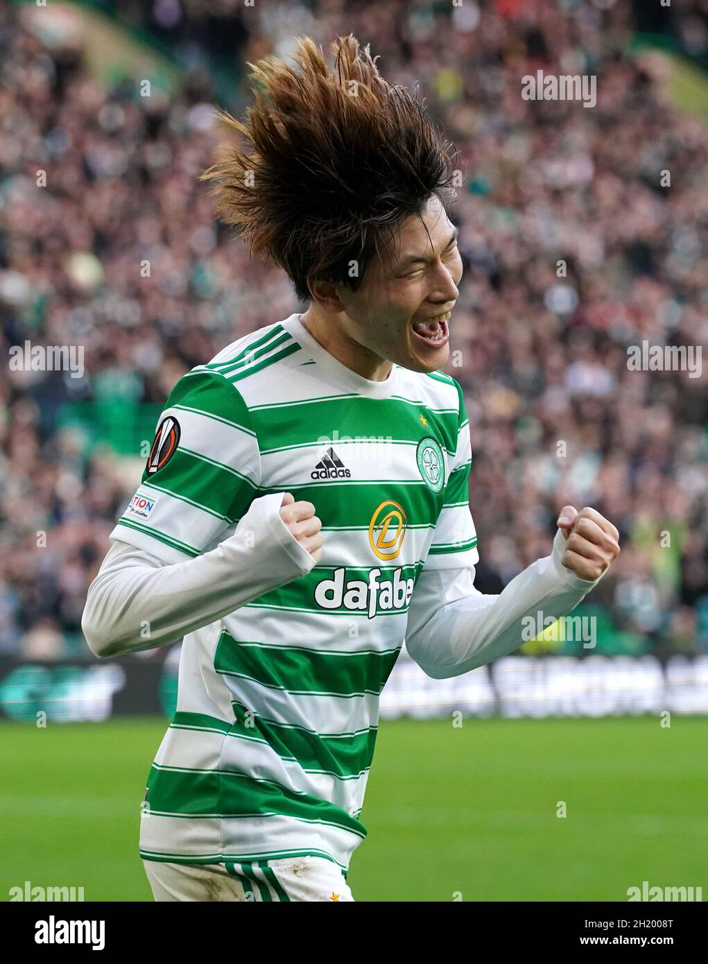 Krisztian Lisztes of Ferencvarosi TC celebrates after scoring a