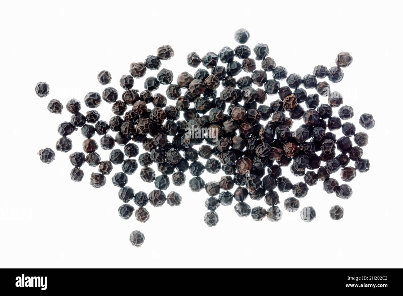 Black pepper (top view) Stock Photo