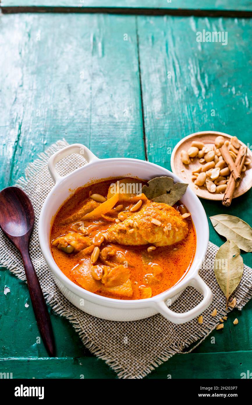 Thai Massaman chicken curry Stock Photo
