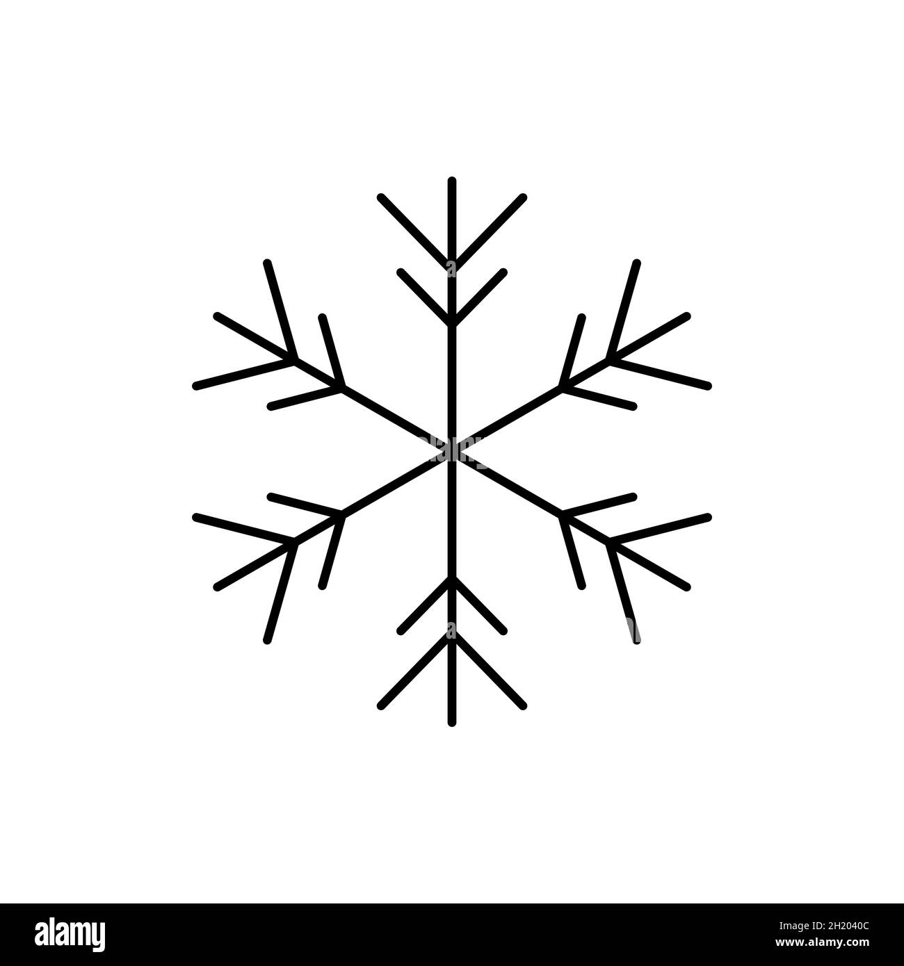Snowflake thin line icon. Simple Vector illustration Stock Vector Image & Art Alamy