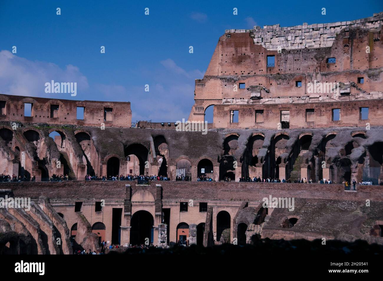 The Roman Colosseum in Italy. Stock Photo