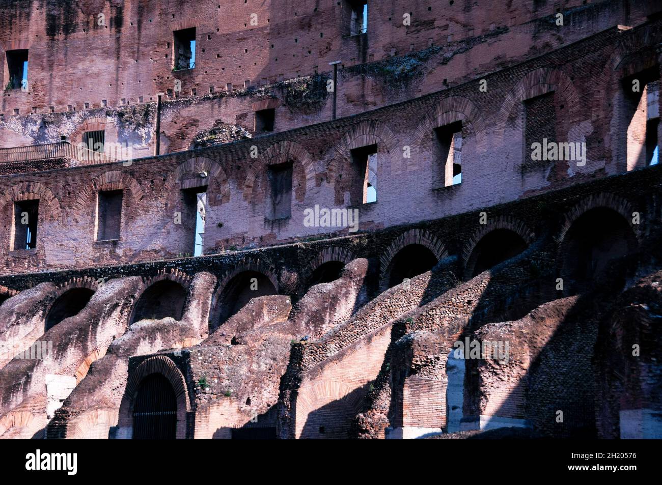 The Roman Colosseum is one of the most visited sites in the world, Italy. Stock Photo