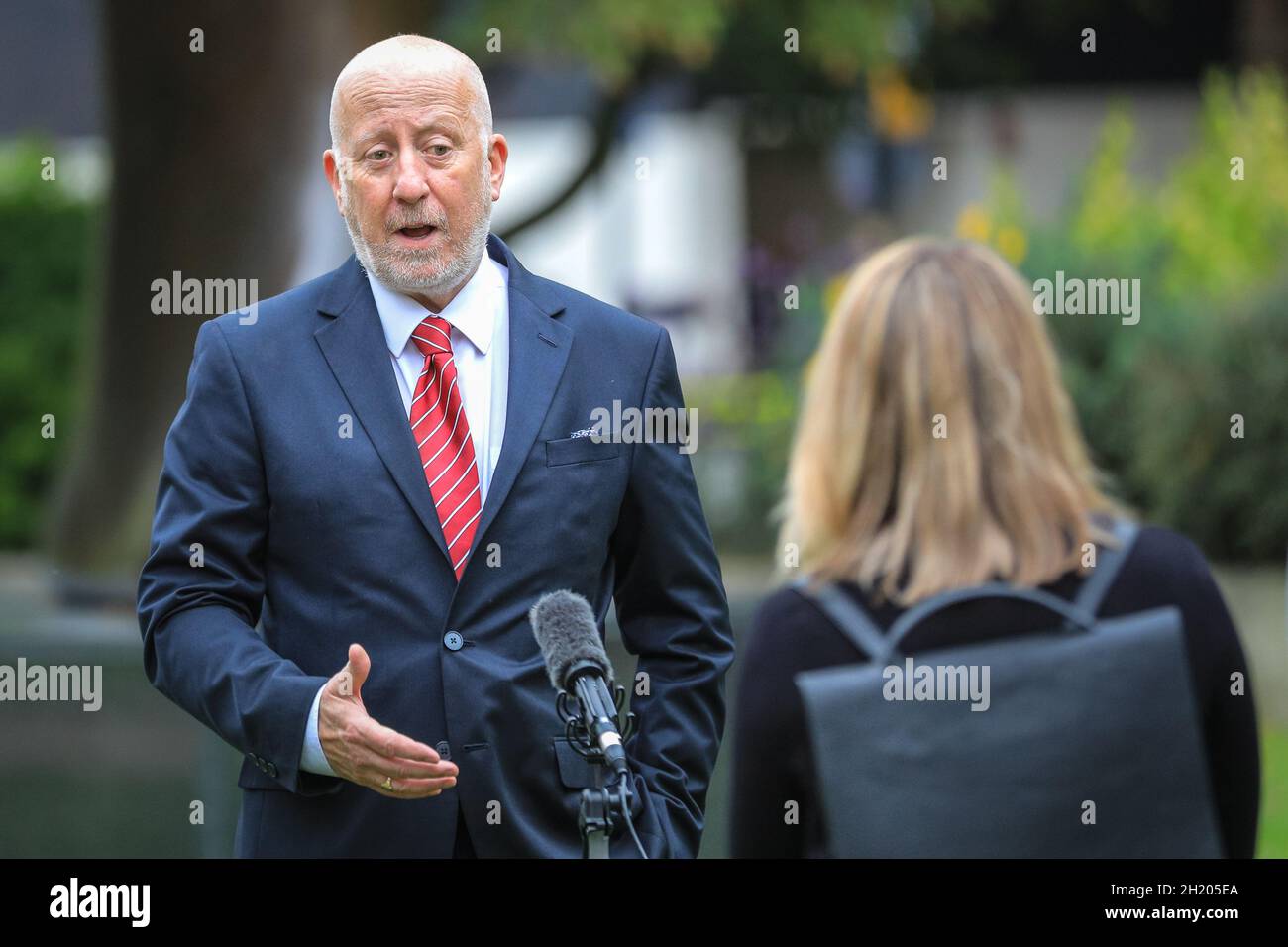 Westminster, London, UK. 19th Oct, 2021. Andy McDonald, MP, Member of Parliament for Middlesborough and Labour Shadow Employment Rights and Protections Secretary, interviewed in Westminster today. Credit: Imageplotter/Alamy Live News Stock Photo
