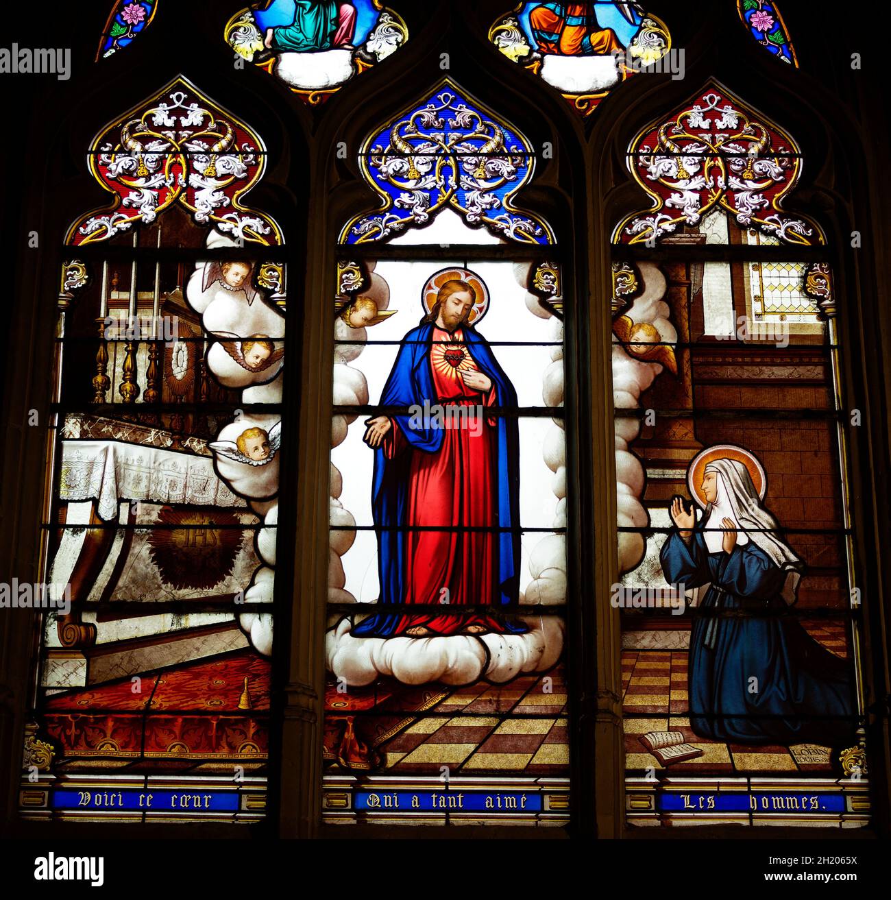 Apparition de Jésus Christ à Marguerite-Marie Alacoque Stock Photo