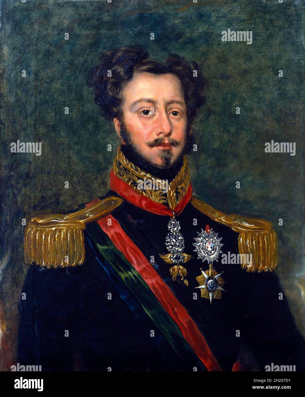 Dom Pedro I of Brazil (Dom Pedro IV of Portugal - 1798-1834) by John Simpson, oil on canvas, 1834. Pedro I was the founder and first ruler of the Empire of Brazil. Stock Photo