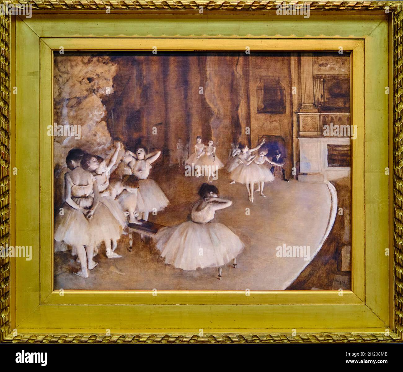 France, Paris, Orsay museum, Répétition d'un ballet sur scène, Edgar