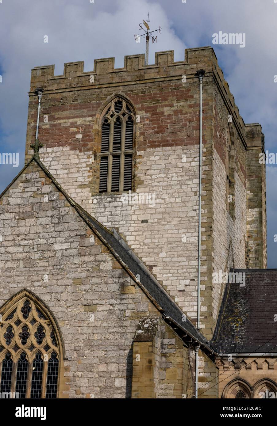 St Asaph Cathedral, High Street,  St Asaph , Denbighshire, North Wales, Wales, UK Stock Photo