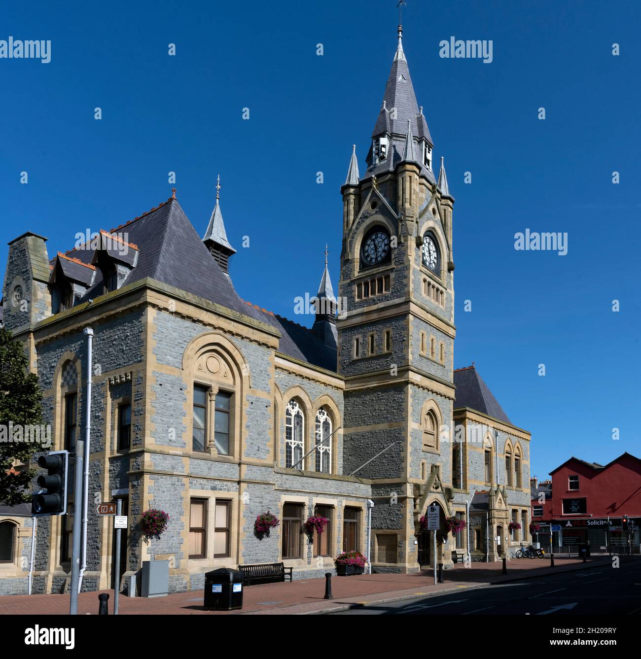 Rhyl Town Hall, Wellington Road, Rhyl, Denbighshire, North Wales, Wales, UK Stock Photo