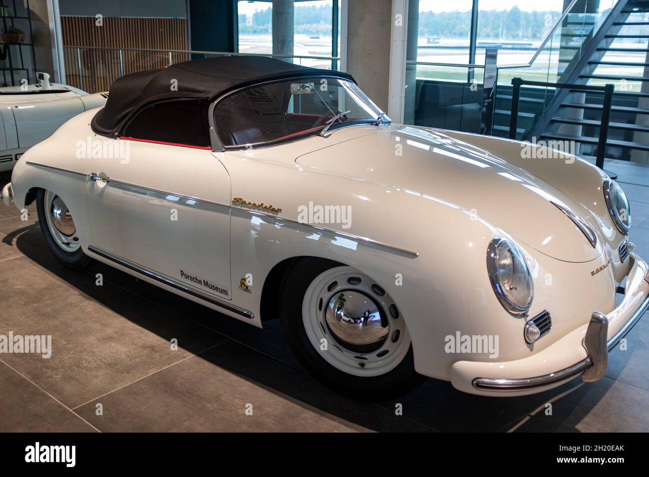 Porsche 356 Speedster in museum collection at the Porsche Customer Experience Centre, Hokenheimring, Baden-Württemberg, Germany Stock Photo
