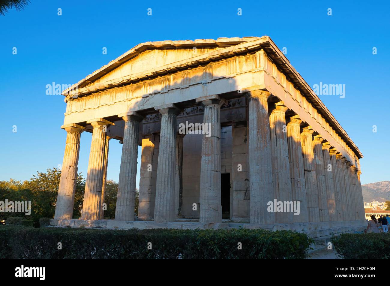 Ancient Temple of Greece, below the Acropolis, Thiseion, Athens, Greece Stock Photo