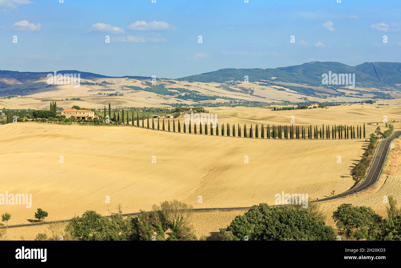 Classic Tuscany View in autumn Stock Photo